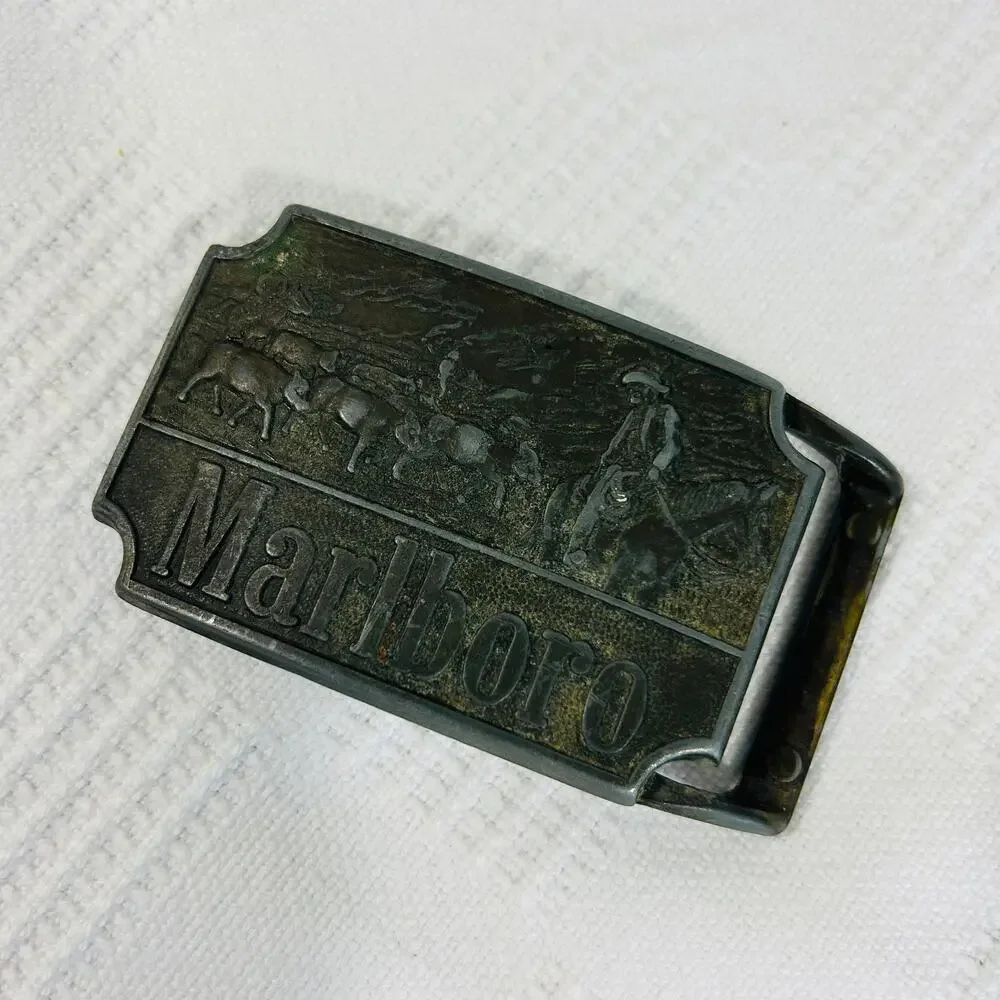 Malboro Belt Buckle Brass Vintage
